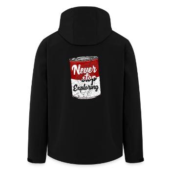 Dose Vintage - Recycelte Männer Softshell-Jacke von Stanley/Stella - Schwarz - Hinten - AI Model Male 185 light (185cm)