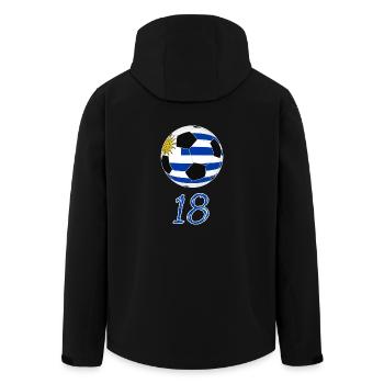 Uruguay Football 18 Game Idée Cadeau - Veste softshell homme en polyester recyclé Stanley/Stella - noir - Dos - AI Model Male 185 light (185cm)