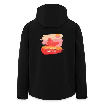 Esté, surfer - Veste softshell homme en polyester recyclé Stanley/Stella - noir - Dos - AI Model Male 185 light (185cm)
