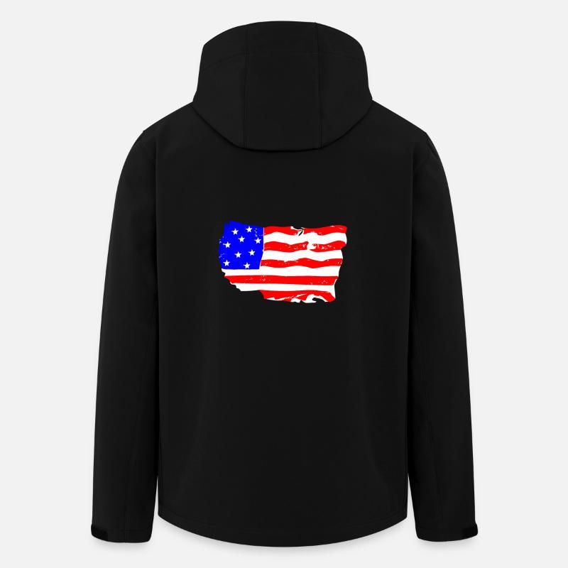 USA - Recycelte Männer Softshell-Jacke von Stanley/Stella - Schwarz