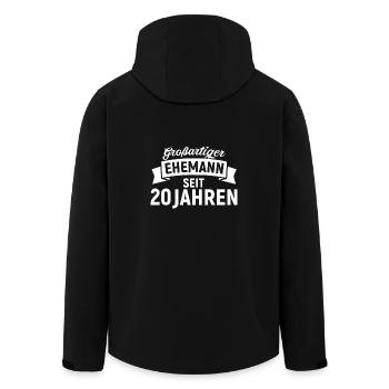 Ehemann - Recycelte Männer Softshell-Jacke von Stanley/Stella - Schwarz - Hinten - AI Model Male 185 light (185cm)