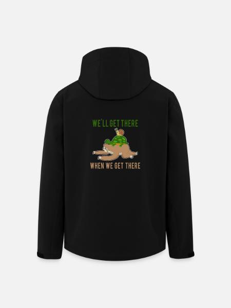 Faultier Running Team - "We'll get there" - Recycelte Männer Softshell-Jacke von Stanley/Stella - Schwarz