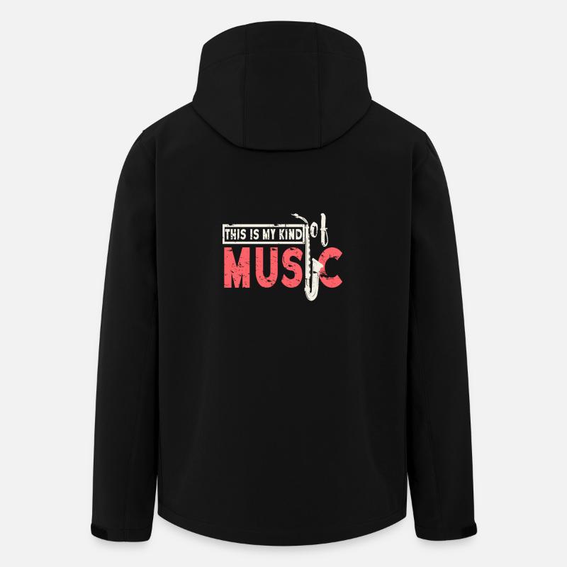 Saxophon - Recycelte Männer Softshell-Jacke von Stanley/Stella - Schwarz