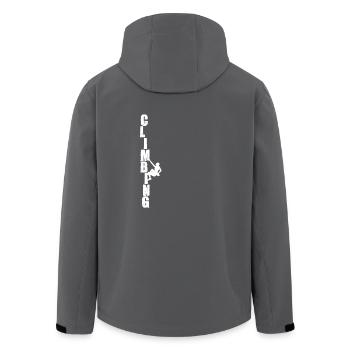 Climb - Men’s Recycled Softshell Jacket by Stanley/Stella - anthracite - Back - AI Model Male 185 light (185cm)