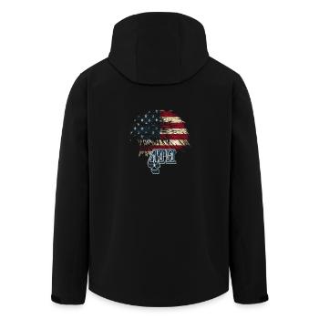 Independence Day on 4 July ADLER - Men’s Recycled Softshell Jacket by Stanley/Stella - black - Back - AI Model Male 185 light (185cm)