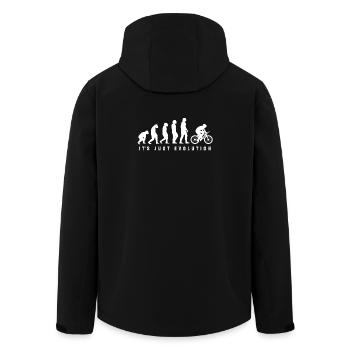 Bike Evolution - Recycelte Männer Softshell-Jacke von Stanley/Stella - Schwarz - Hinten - AI Model Male 185 light (185cm)