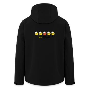 Bee different - Men’s Recycled Softshell Jacket by Stanley/Stella - black - Back - AI Model Male 185 light (185cm)