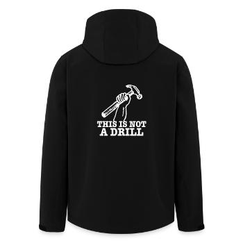 This Is Not A Drill - Recycelte Männer Softshell-Jacke von Stanley/Stella - Schwarz - Hinten - AI Model Male 185 light (185cm)
