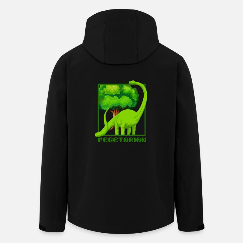 Dinosaur Brachiosaurus - Men’s Recycled Softshell Jacket by Stanley/Stella - black