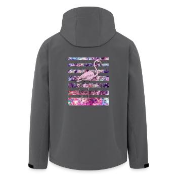 Flamant rose - Veste softshell homme en polyester recyclé Stanley/Stella - noir - Dos - AI Model Male 185 light (185cm)
