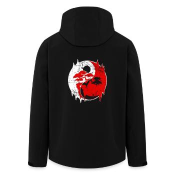 Japon méditation de relaxation Bonsai Yin Yang - Veste softshell homme en polyester recyclé Stanley/Stella - noir - Dos - AI Model Male 185 light (185cm)