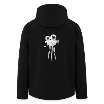Kamera - Recycelte Männer Softshell-Jacke von Stanley/Stella - Schwarz - Hinten - AI Model Male 185 light (185cm)