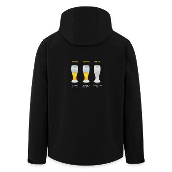 Gläser Bier - Recycelte Männer Softshell-Jacke von Stanley/Stella - Schwarz - Hinten - AI Model Male 185 light (185cm)