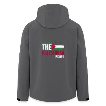 Have no fear the palestinian is here - Men’s Recycled Softshell Jacket by Stanley/Stella - anthracite - Back - AI Model Male 185 light (185cm)