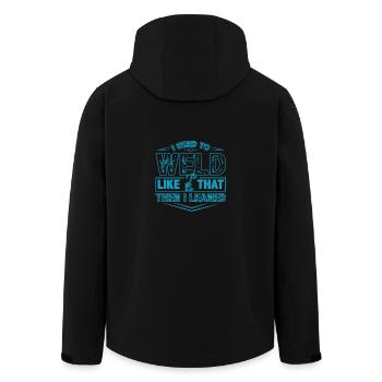 Schweisser Handwerker Schweissen Welder Geschenk - Recycelte Männer Softshell-Jacke von Stanley/Stella - Schwarz - Hinten - AI Model Male 185 light (185cm)