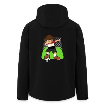 Egypt Soccer Ball Dabbing Kid Egyptian Football - Men’s Recycled Softshell Jacket by Stanley/Stella - black - Back - AI Model Male 185 light (185cm)