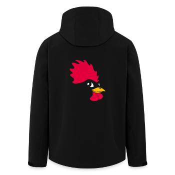 Chicken face hens shirt hen gift funny - Men’s Recycled Softshell Jacket by Stanley/Stella - black - Back - AI Model Male 185 light (185cm)