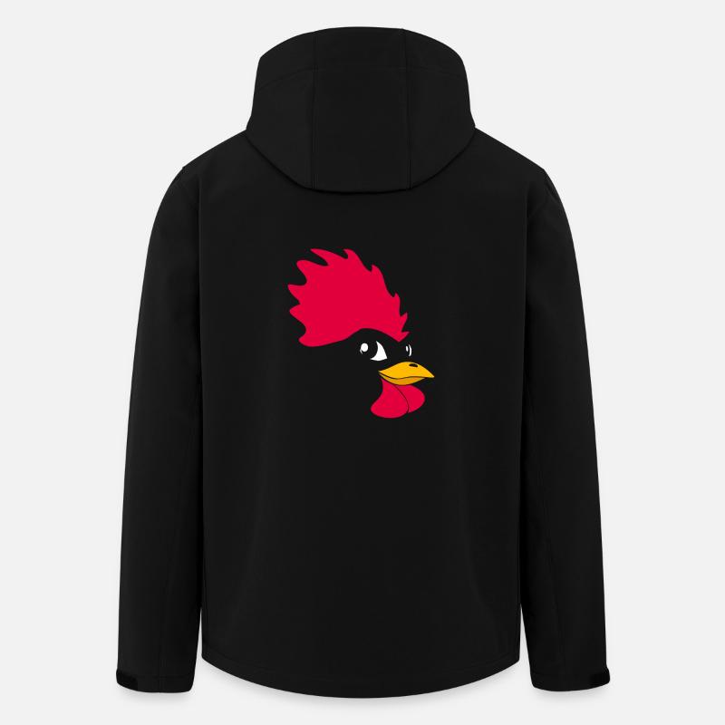 Huhn Gesicht Hennen Shirt Henne Geschenk Lustig - Recycelte Männer Softshell-Jacke von Stanley/Stella - Schwarz