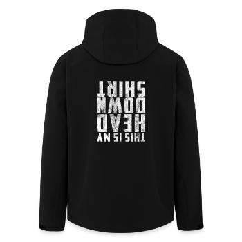 Chemise de parachutiste de cadeau T-shirt de parachutiste - Veste softshell homme en polyester recyclé Stanley/Stella - noir - Dos - AI Model Male 185 light (185cm)