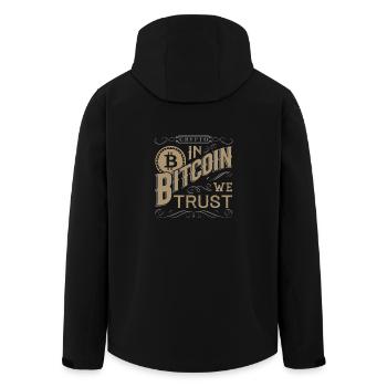 Crypto en Bitcoin nous faisons confiance - Veste softshell homme en polyester recyclé Stanley/Stella - noir - Dos - AI Model Male 185 light (185cm)