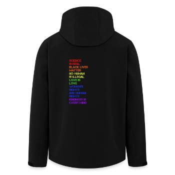 La science est réelle - LGBT - Veste softshell homme en polyester recyclé Stanley/Stella - noir - Dos - AI Model Male 185 light (185cm)