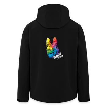 Deutscher Schäferhund - Recycelte Männer Softshell-Jacke von Stanley/Stella - Schwarz - Hinten - AI Model Male 185 light (185cm)