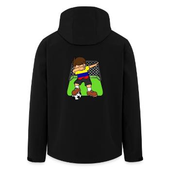 Colombie Ballon de football Dabbing Kid Colombiens - Veste softshell homme en polyester recyclé Stanley/Stella - noir - Dos - AI Model Male 185 light (185cm)