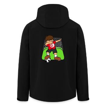 Tunesien-Fußball, der Kind-tunesischen Fußball abtupft - Recycelte Männer Softshell-Jacke von Stanley/Stella - Schwarz - Hinten - AI Model Male 185 light (185cm)