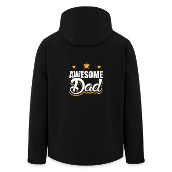 Awesome Dad Father's Day dad father gift - Men’s Recycled Softshell Jacket by Stanley/Stella - black - Back - AI Model Male 185 light (185cm)