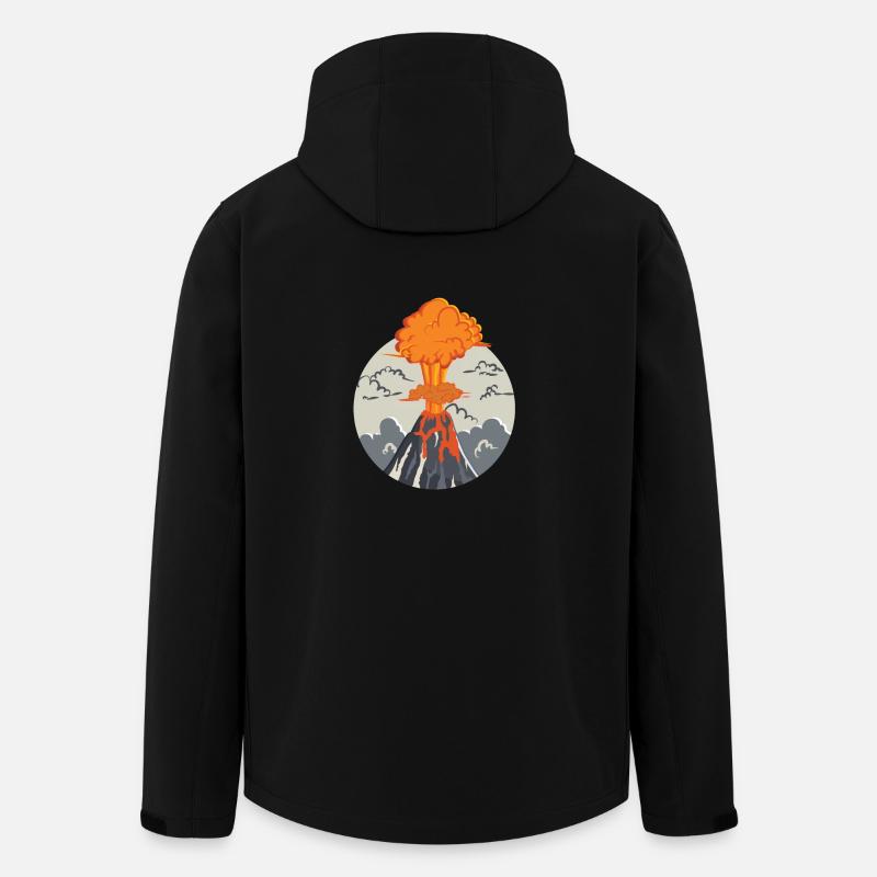 Erupting volcano - Men’s Recycled Softshell Jacket by Stanley/Stella - black