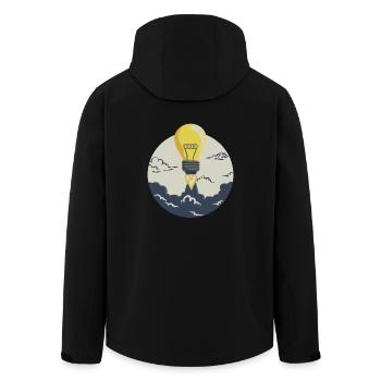 Glühbirne Rakete, für Entrepreneure und Startups - Recycelte Männer Softshell-Jacke von Stanley/Stella - Schwarz - Hinten - AI Model Male 185 light (185cm)