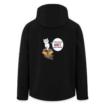 Schrödingers Katze - Recycelte Männer Softshell-Jacke von Stanley/Stella - Schwarz - Hinten - AI Model Male 185 light (185cm)