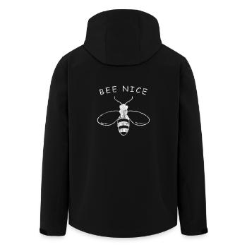 Bee Nice Biene Geschenk Save The Bees Shirt - Recycelte Männer Softshell-Jacke von Stanley/Stella - Schwarz - Hinten - AI Model Male 185 light (185cm)