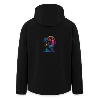 Eichhörnchen - Recycelte Männer Softshell-Jacke von Stanley/Stella - Schwarz - Hinten - AI Model Male 185 light (185cm)