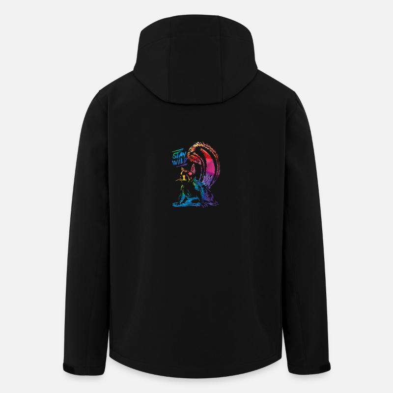 écureuil - Veste softshell homme en polyester recyclé Stanley/Stella - noir