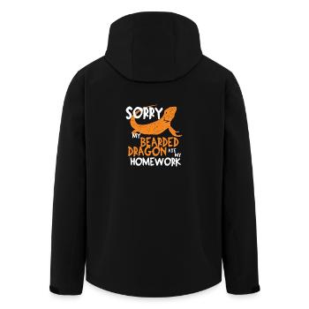 Bearded Dragons Lizard Shirt Funny Gift Kids - Men’s Recycled Softshell Jacket by Stanley/Stella - black - Back - AI Model Male 185 light (185cm)