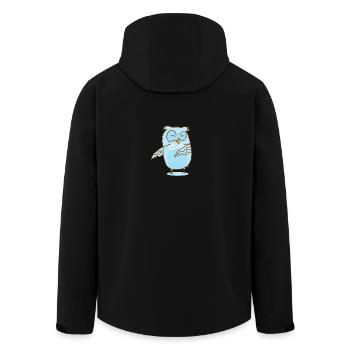 Floss Dance Move Eule - Recycelte Männer Softshell-Jacke von Stanley/Stella - Schwarz - Hinten - AI Model Male 185 light (185cm)
