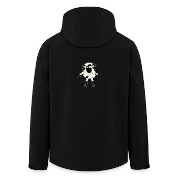Floss Dance Move Schafe - Recycelte Männer Softshell-Jacke von Stanley/Stella - Schwarz - Hinten - AI Model Male 185 light (185cm)
