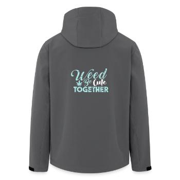 Weed be Cute Together Spruch Liebe Kiffen Sex - Recycelte Männer Softshell-Jacke von Stanley/Stella - Anthrazit - Hinten - AI Model Male 185 light (185cm)