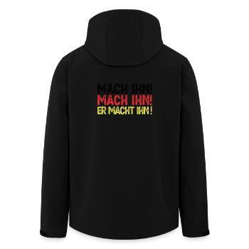 Fussball Deutschland Weltmeister Mach Ihn Geschenk - Recycelte Männer Softshell-Jacke von Stanley/Stella - Schwarz - Hinten - AI Model Male 185 light (185cm)