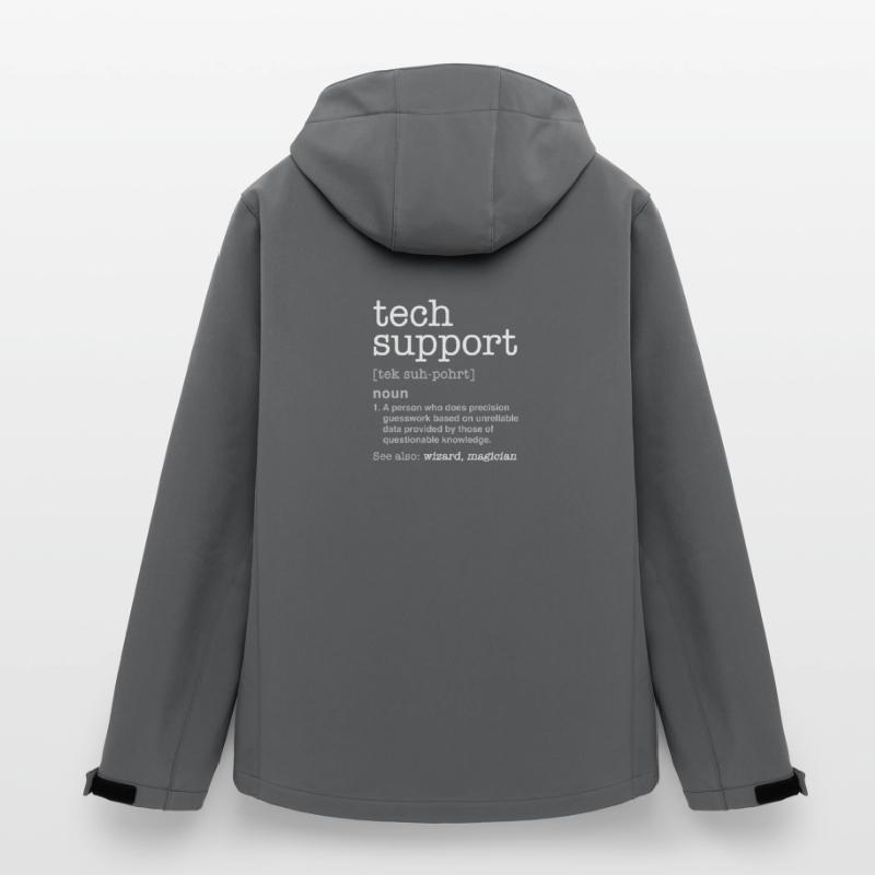 TECH SUPPORT - Nerd Programmierer lustig Geschenk Recycelte Männer Softshell-Jacke Discoverer von Stanley/Stella