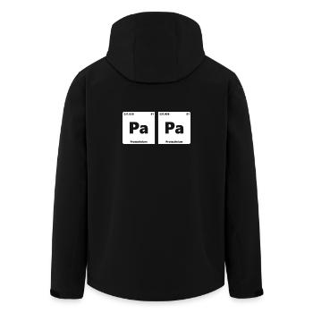 Elément chimique PaPa - Veste softshell homme en polyester recyclé Stanley/Stella - noir - Dos - AI Model Male 185 light (185cm)