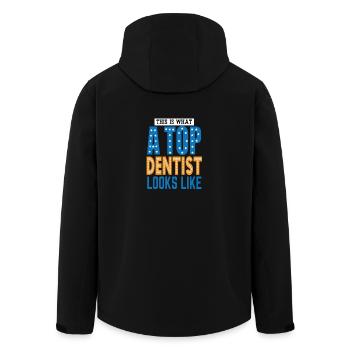 Dentiste Dentiste Dent Dentiste Occupation Cadeau - Veste softshell homme en polyester recyclé Stanley/Stella - noir - Dos - AI Model Male 185 light (185cm)