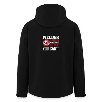 Schweisser Handwerker Schweissen Welder Geschenk - Recycelte Männer Softshell-Jacke von Stanley/Stella - Schwarz - Hinten - AI Model Male 185 light (185cm)