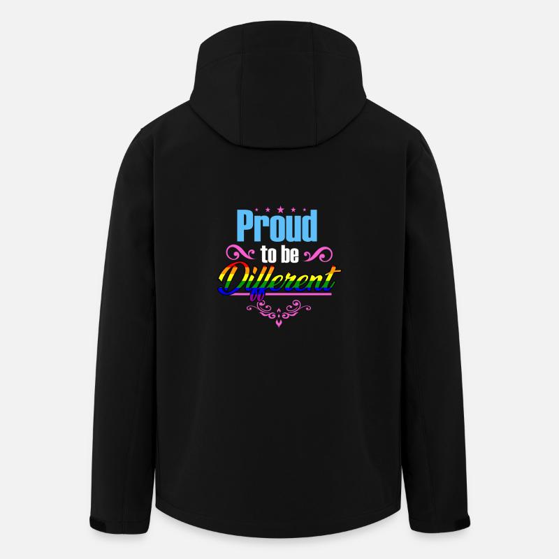 Proud to be Different - Recycelte Männer Softshell-Jacke von Stanley/Stella - Schwarz