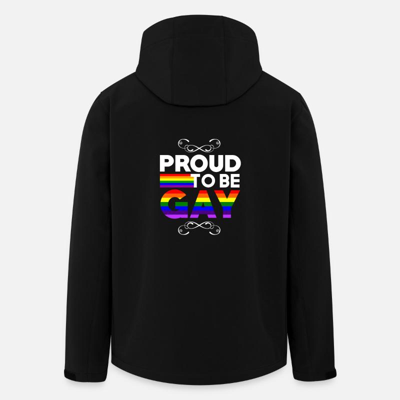 Fier d'être gay - Veste softshell homme en polyester recyclé Stanley/Stella - noir
