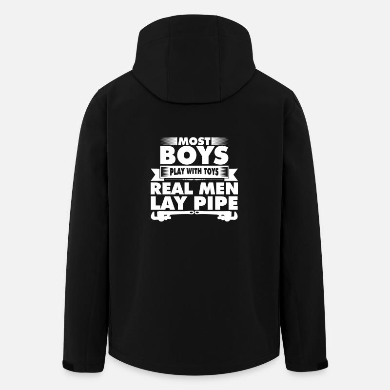 Best men become pipefitters - Recycelte Männer Softshell-Jacke von Stanley/Stella - Schwarz