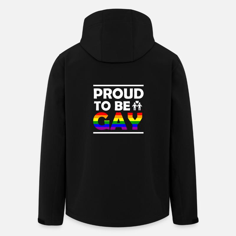 Fier d'être gay - Veste softshell homme en polyester recyclé Stanley/Stella - noir