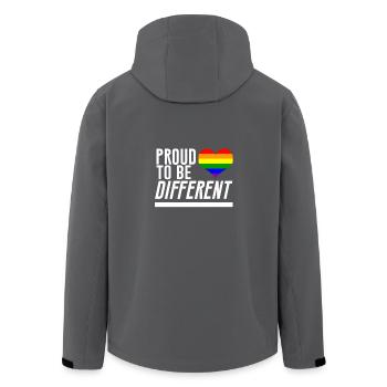 Proud to be different - Recycelte Männer Softshell-Jacke von Stanley/Stella - Anthrazit - Hinten - AI Model Male 185 light (185cm)