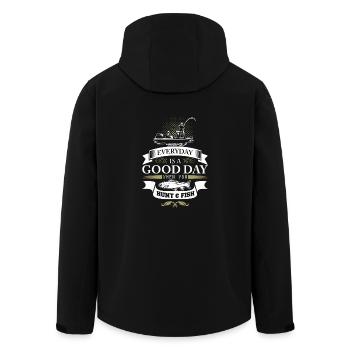 Hunt and fish! - Men’s Recycled Softshell Jacket by Stanley/Stella - black - Back - AI Model Male 185 light (185cm)